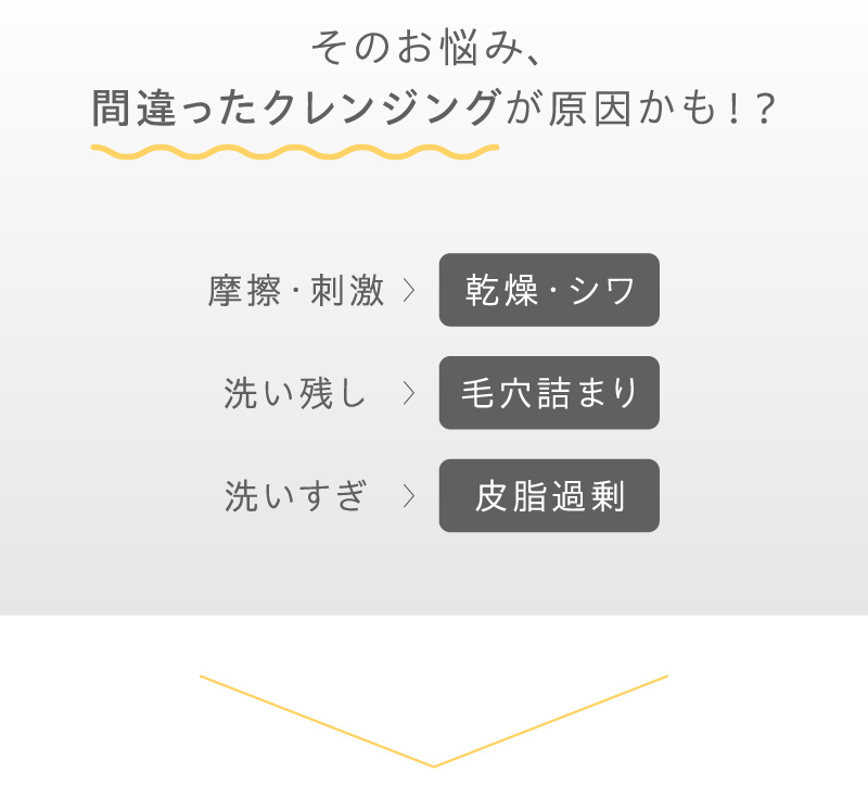 そのお悩み、間違ったクレンジングが原因かも!?乾燥・シワ・毛穴詰まり・皮脂過剰