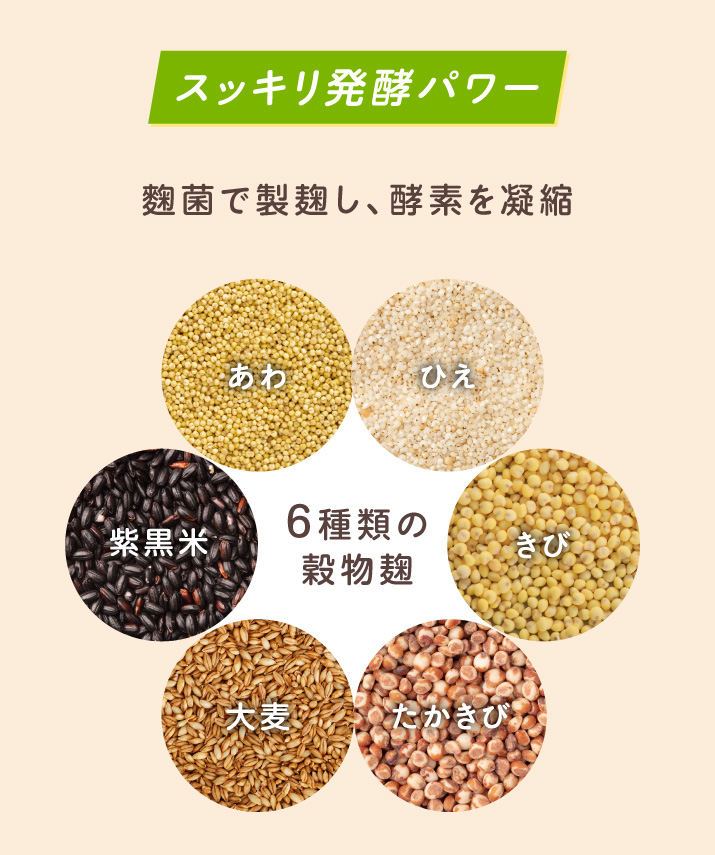 スッキリ発酵パワー 6種類の穀物麹